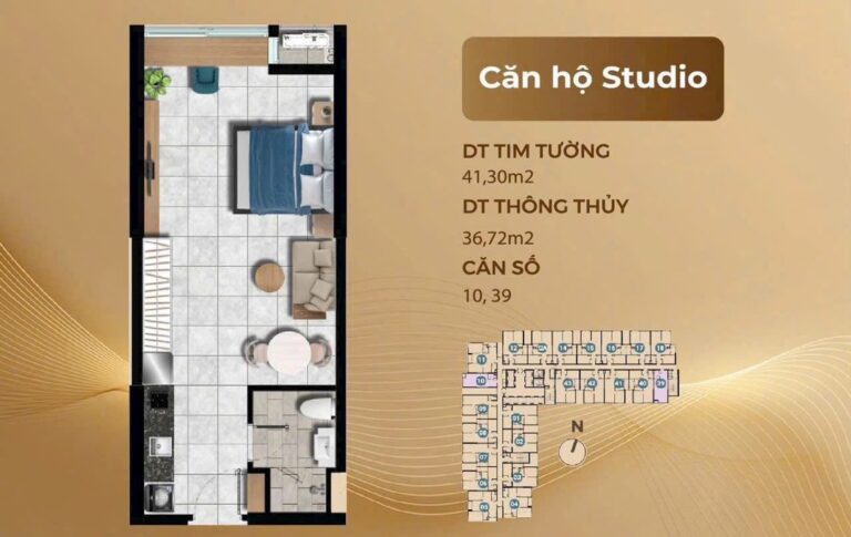 giá căn hộ studio the gió riverside